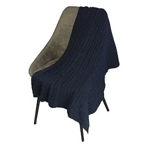 Плед Fado вязаный, 160*90 см, темно-синий (без подарочной коробки)