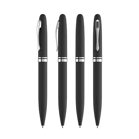 Ручка шариковая "Moon", черный, покрытие soft touch