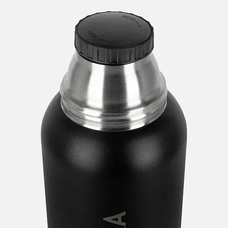 Термос Relaxika 1200 со стикерпаком, черный