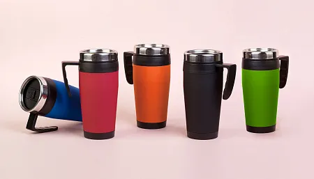 Термокружка "Австралия", покрытие soft touch, 0,4 л., зеленое яблоко 