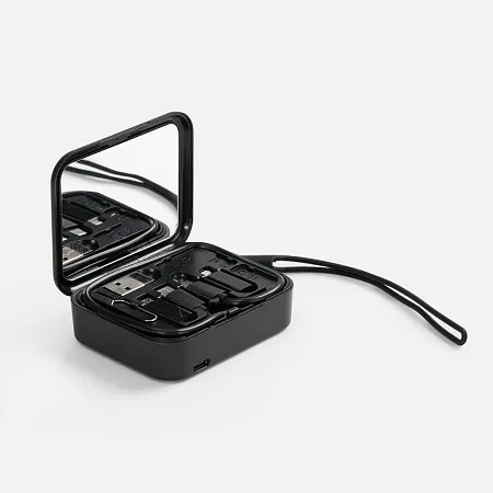 Набор для ухода за гаджетами с беспроводной зарядкой Rules, черный