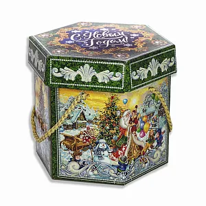 №5 ПРАЗДНИЧНЫЙ (шестигранник) 850 грамм новогодний подарок классический