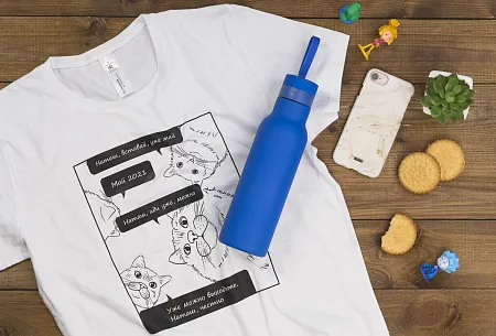 Бутылка для воды "Фитнес", покрытие soft touch, 0,7 л.