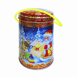 №1 ЖЕСТЕБАНКА СНЕГОВИКИ И ДЕД МОРОЗ 300 грамм новогодний подарок классический