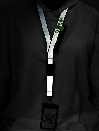 Лента светоотражающая Interlevel, черная с серым