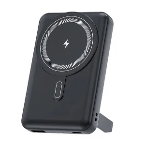 Магнитный внешний аккумулятор Axion с беспроводной зарядкой (15W), 10000 Mah, черный
