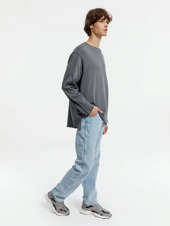 Лонгслив унисекс Siluetti Fuori, серый