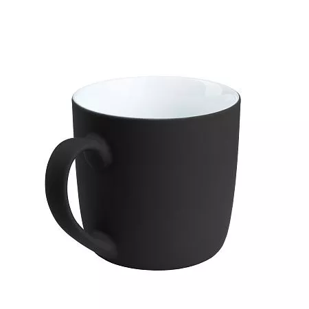 Керамическая кружка Viana, 380 ml, soft-touch, черная