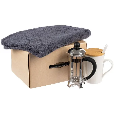 Коробка Matter High Light, крафт с белой ручкой