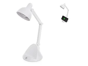 Настольный светильник с функцией беспроводной зарядки «Bendy» (белый)