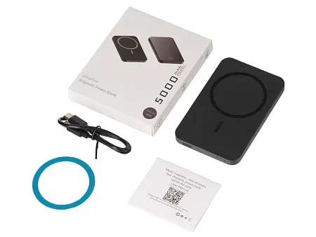 Магнитный беспроводной внешний аккумулятор Razor, металл, 5000 mAh