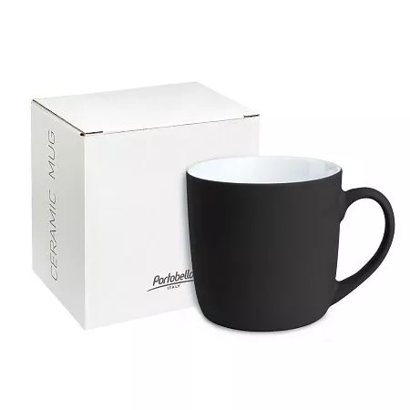 Керамическая кружка Viana, 380 ml, soft-touch, черная