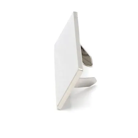 Шильд металлический, серебро (4,9*1,9 см)