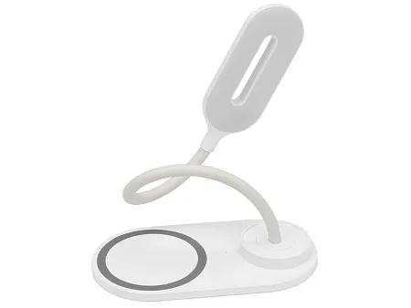 Настольный светильник с беспроводной зарядкой Flamp