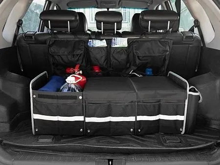 Органайзер в багажник с сумкой-холодильником Arranger, черный с серым