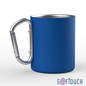 Кружка с карабином "Юта", покрытие soft touch, 0,3 л.