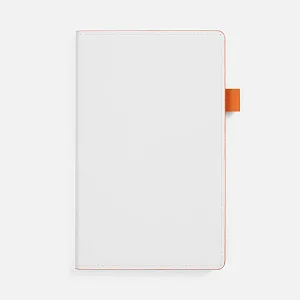 Ежедневник White Shall, недатированный, белый с бордовым