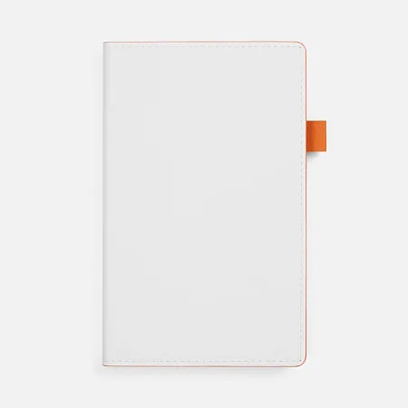 Ежедневник White Shall, недатированный, белый с бордовым