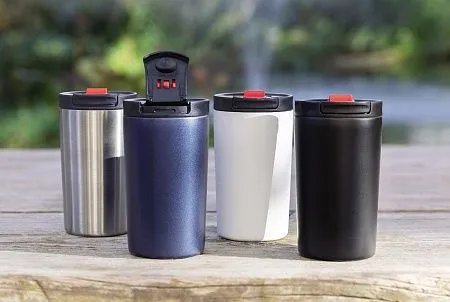 Герметичная вакуумная кружка с двойными стенками и замком, 450 мл