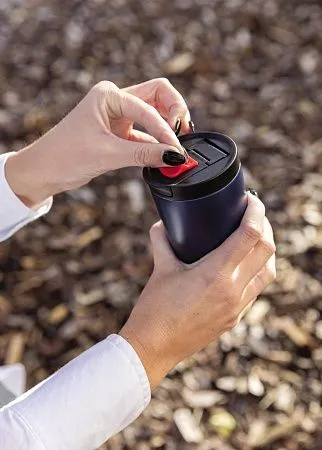 Герметичная вакуумная кружка с двойными стенками и замком, 450 мл