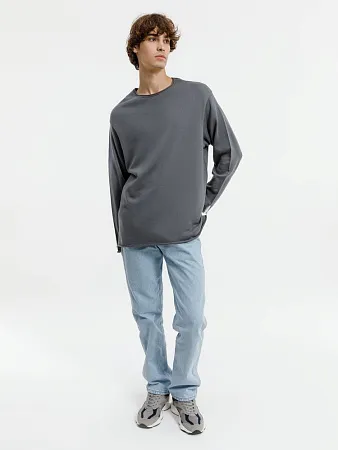 Лонгслив унисекс Siluetti Fuori, серый