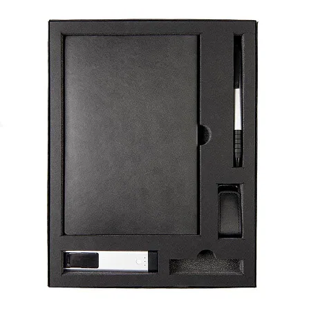 Коробка "Tower", сливбокс, размер 20*29*4.5 см, картон черный,300 гр. ложемент изолон