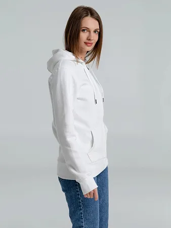 Толстовка с капюшоном на молнии унисекс King, белая