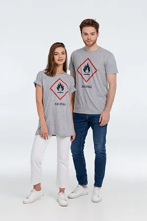 Футболка «Жар-птица», серый меланж