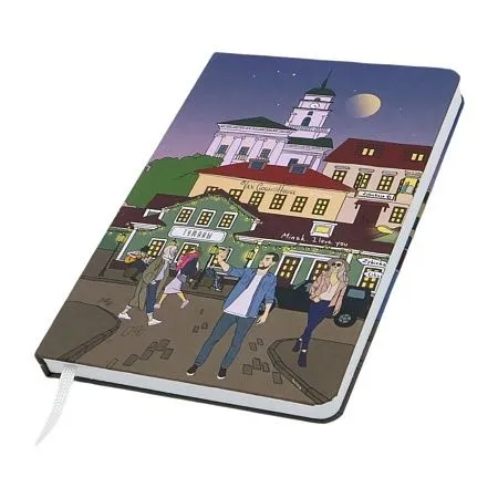 Записная книжка Dziuna Зыбицкая в клетку 10,5 x 16 см