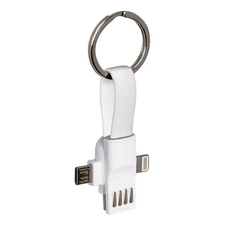 Кабель-брелок 3в1 Cavi, серый, в подарочной упаковке