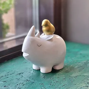 Статуэтка носорог и пеночка