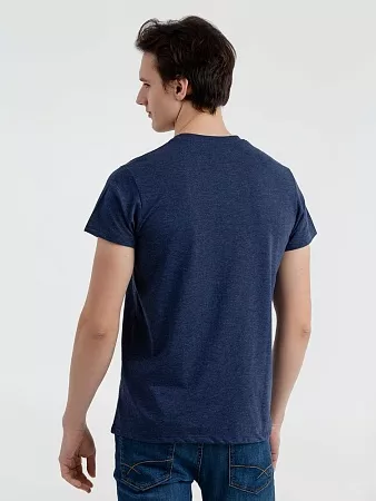 Футболка мужская приталенная REGENT FIT 150, синий меланж