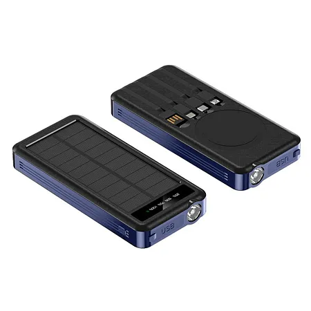 Внешний аккумулятор Xyron с солнечной панелью, 10000 mAh, черный