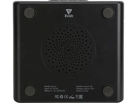 Беспроводная колонка с часами и функцией беспроводной зарядки Sentry