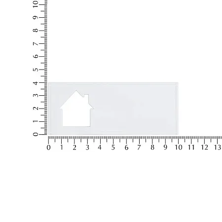 Лейбл из ПВХ с вырезом «Дом», белый