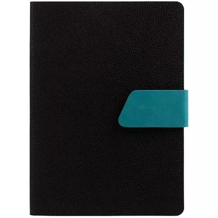 Ежедневник Strap, недатированный, черно-бирюзовый