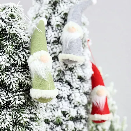 Новогоднее украшение рождественский гном Гехайм (1шт), серый