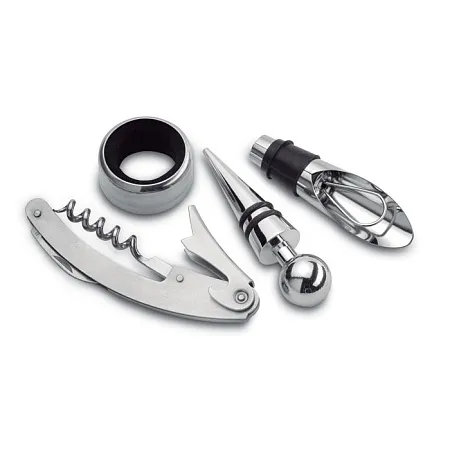 Набор винный тускло-серебряный