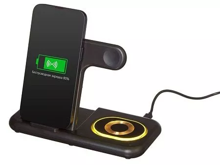 Беспроводная зарядная станция 3-в-1 MajestIQ, 15 Вт