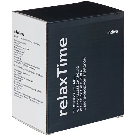 Bluetooth-колонка с беспроводной зарядкой relaxTime, белая