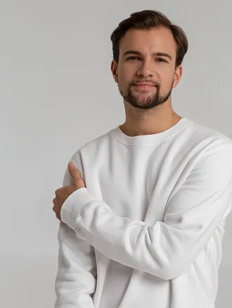 Свитшот унисекс King, белый