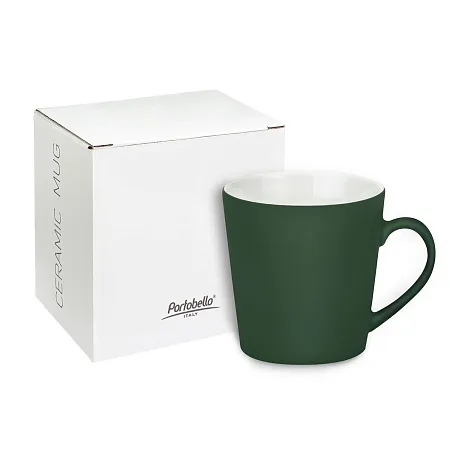 Керамическая кружка Sole 350 ml, soft-touch, бирюзовая