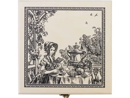 Подарочный набор с чаем Весенняя коллекция в деревянной шкатулке