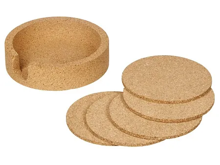 Набор костеров из пробки на подставке Krock