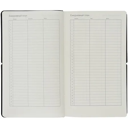 Ежедневник Nubuk, недатировнный, черный