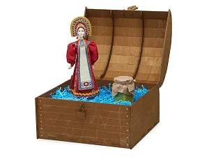 Подарочный набор: кукла фарфоровая, крем-мёд с лаймом и имбирем