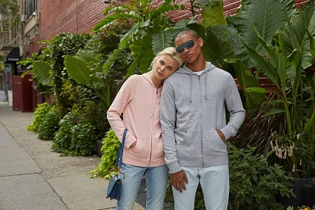 Толстовка на молнии с капюшоном женская BNC Organic, белая