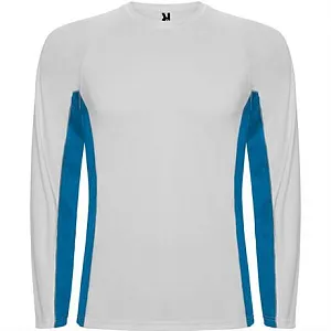 Спортивная футболка SHANGHAI L/S мужская, белый/королевский синий