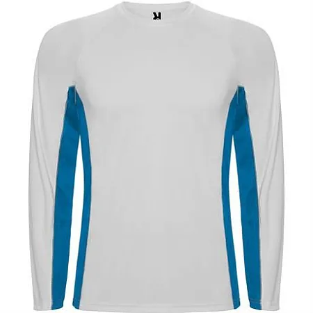 Спортивная футболка SHANGHAI L/S мужская, белый/королевский синий