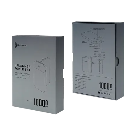 Внешний аккумулятор Bplanner Power 3 ST, софт-тач, 10000 mAh